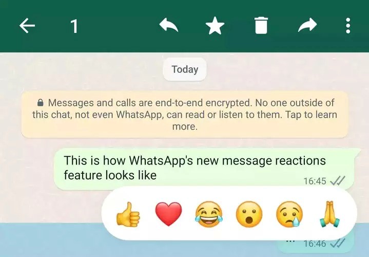 React on GB WhatsApp Message with Emoji